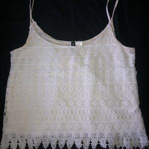 White lace tank top